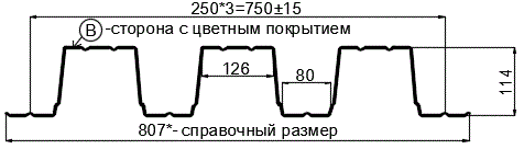 Фото: Профнастил Н114 х 750 - B (ПЭ-01-9003-0.9) в Раменском