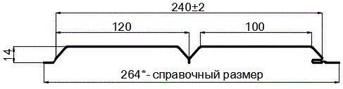 Фото: Сайдинг Lбрус-15х240 (Steelmatt-20-8017-0.4±0.08мм) в Раменском