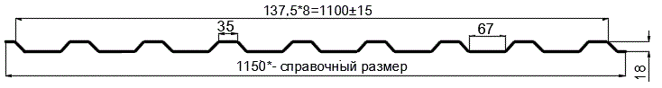 Фото: Профнастил оцинкованный МП20 х 1100 (ОЦ-01-БЦ-0.55) в Раменском