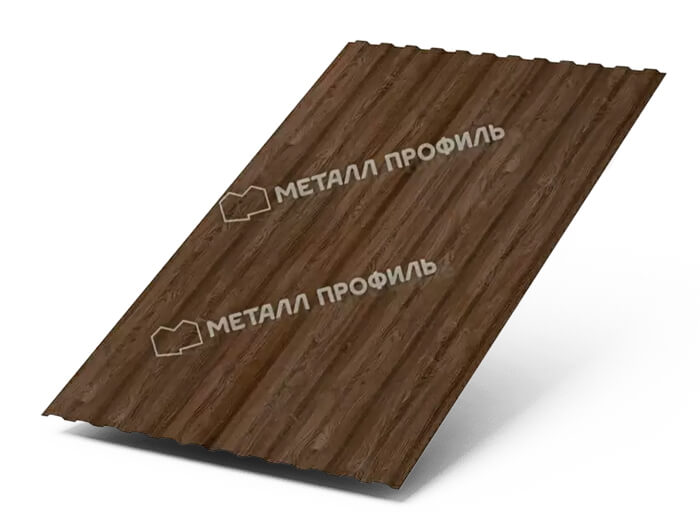 Фото: Профнастил МП10 х 1100 - A (ECOSTEEL_MA_Д-01-МореныйДуб-0.5) в Раменском