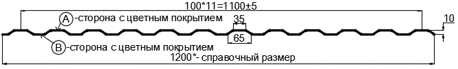 Фото: Профнастил МП10 х 1100 - A (ECOSTEEL_МА_Д-01-МореныйДуб-0.5) в Раменском