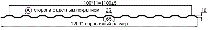 Фото: Профнастил МП10 х 1100 - A (ПЭ-01-3011-0.45) в Раменском