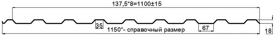 Фото: Профнастил оцинкованный МП20 х 1100 - R (ОЦ-01-БЦ-0.45) в Раменском