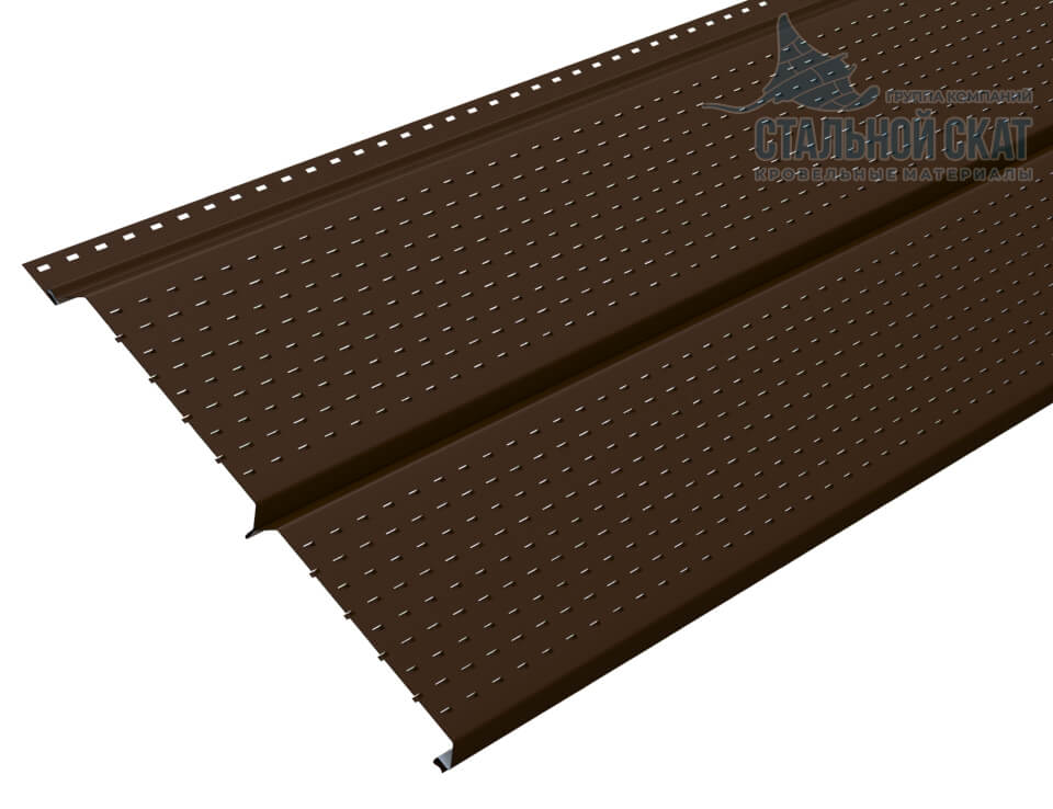 Софит перфор. Lбрус-XL-14х335 (VALORI-20-Brown-0.5) в Раменском