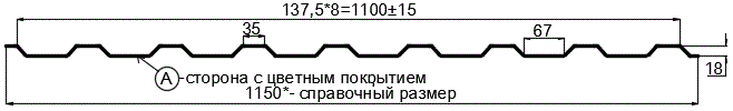 Фото: Профнастил МП20 х 1100 - A RETAIL (ПЭ-01-7024-СТ) в Раменском