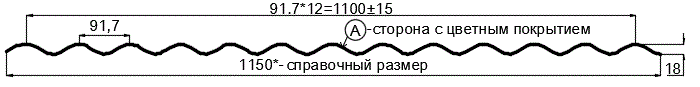 Фото: Профнастил МП18 х 1100 - A (ПЭ-01-6005-0.7) в Раменском