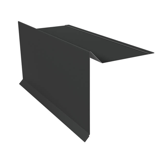 Планка ветровая с отгибом для мягкой кровли 100х20х70 0,5 Satin Matt RAL 7016 антрацитово-серый (2м)