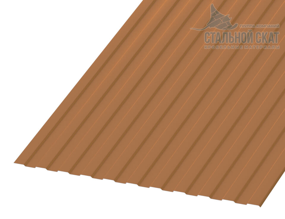Профнастил С8 х 1150 - A Двусторонний (AGNETA_Д-20-Copper-0.5)