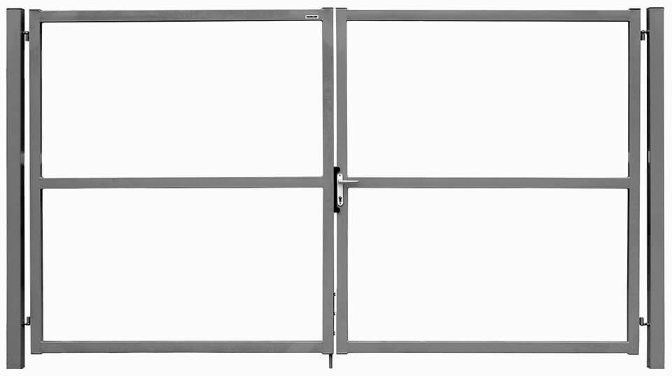 Ворота Colority цинк с замком 1,5х3,5 RAL 7024
